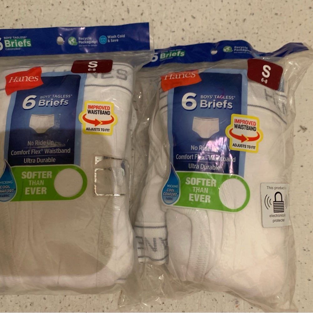 Hanes Boys' Tagless Briefs - Soft White (2packs)